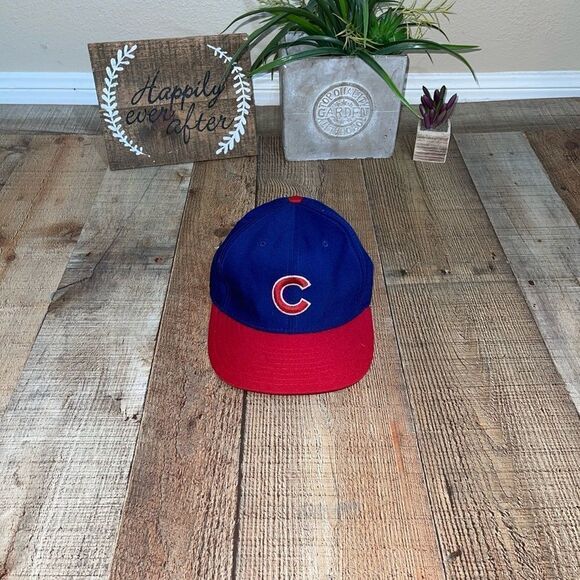 VTG Chicago Cubs New Era 5950 Size 7 Wool Hat Diamond Collection USA Tags - Picture 6 of 11